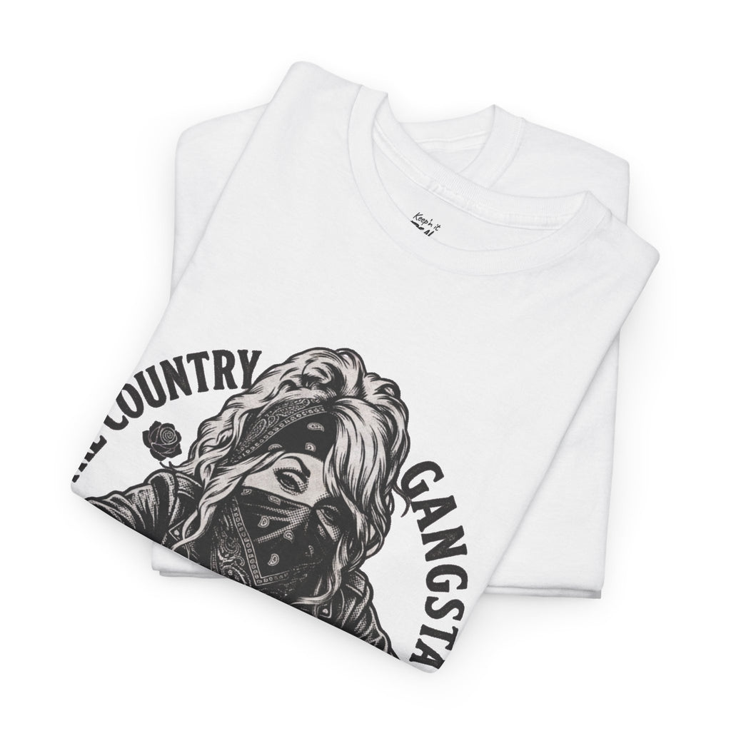 D.P. Collection Country Gangsta Biker Tee — "Nashville Nocturne" Graphic Shirt (Back: Gone But Not Forgotten)