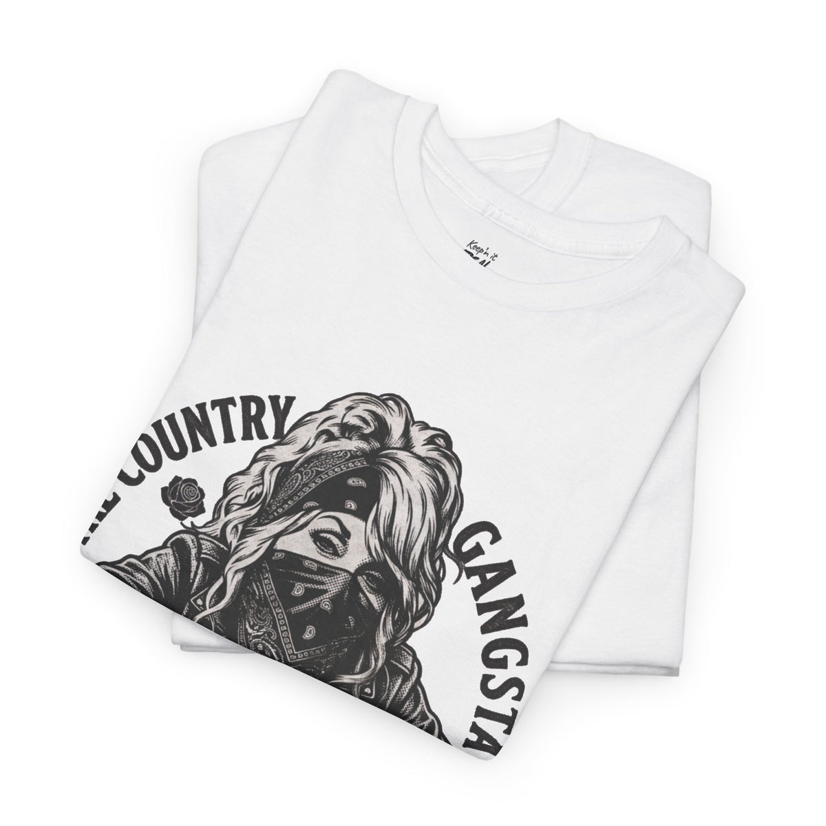 D.P. Collection Country Gangsta Biker Tee — "Nashville Nocturne" Graphic Shirt (Back: Gone But Not Forgotten)