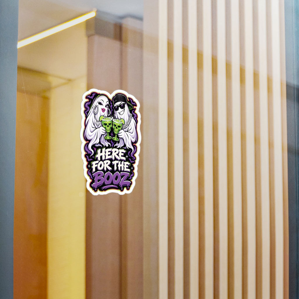 Here for the Booz Ghost 2 Halloween Decal Sticker- Keep'n It Real
