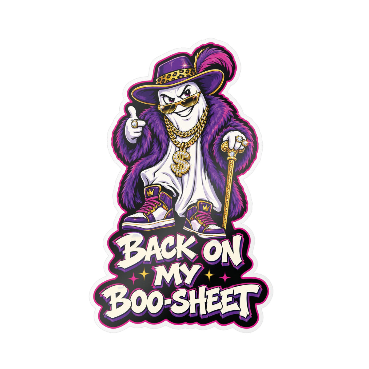 Back On My Boo-Sheet Ghost 2 Halloween  Decal Sticker- Keep'n It Real