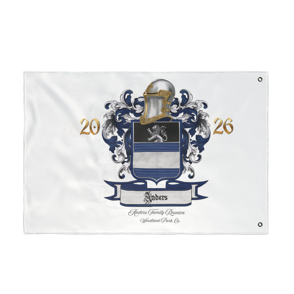 Anders Family Crest Flag — Reunion 2026 Double-Sided Garden Banner