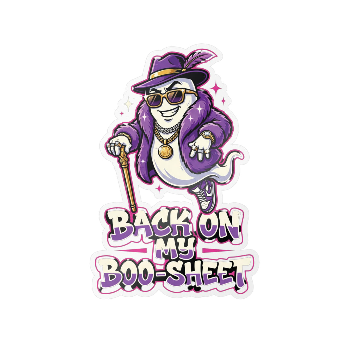 Back On My Boo-Sheet Ghost Halloween Decal Sticker- Keep'n It Real
