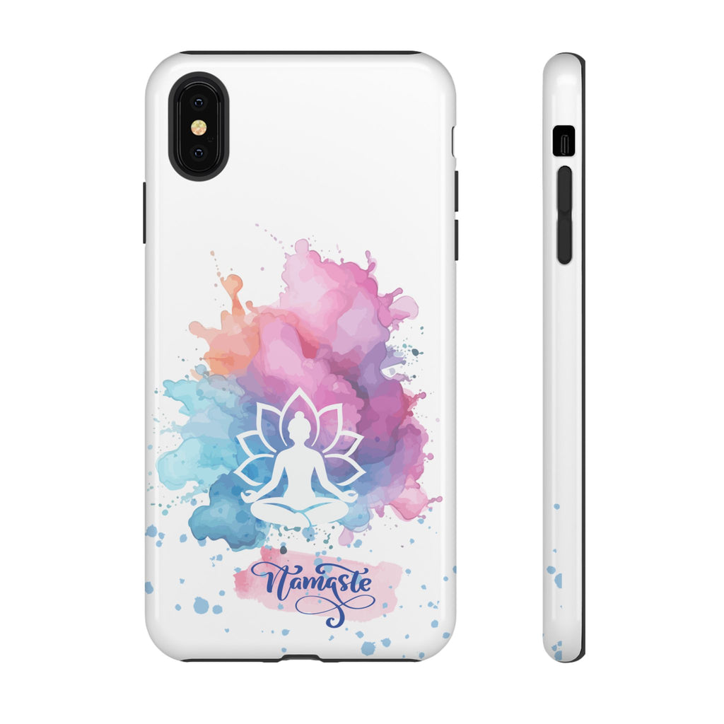 Yoga Namaste Phone Case - Watercolor Lotus Tough Case