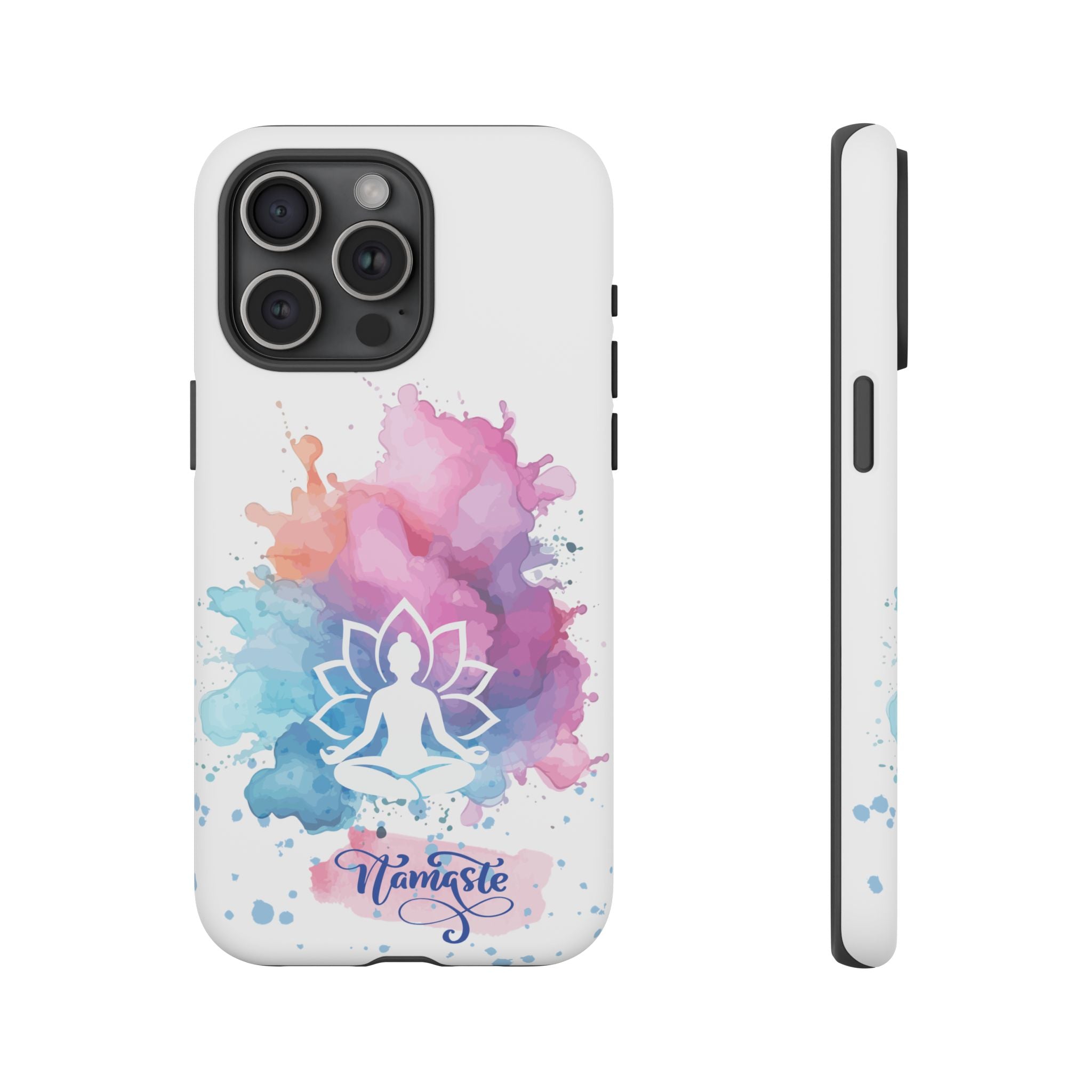 Yoga Namaste Phone Case - Watercolor Lotus Tough Case