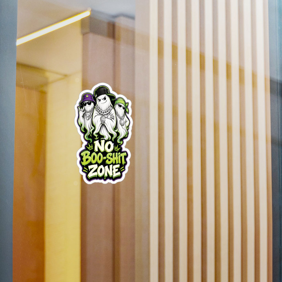 No Boo-Shit Zone Ghost Homiez Halloween Decal Sticker- Keep'n It Real