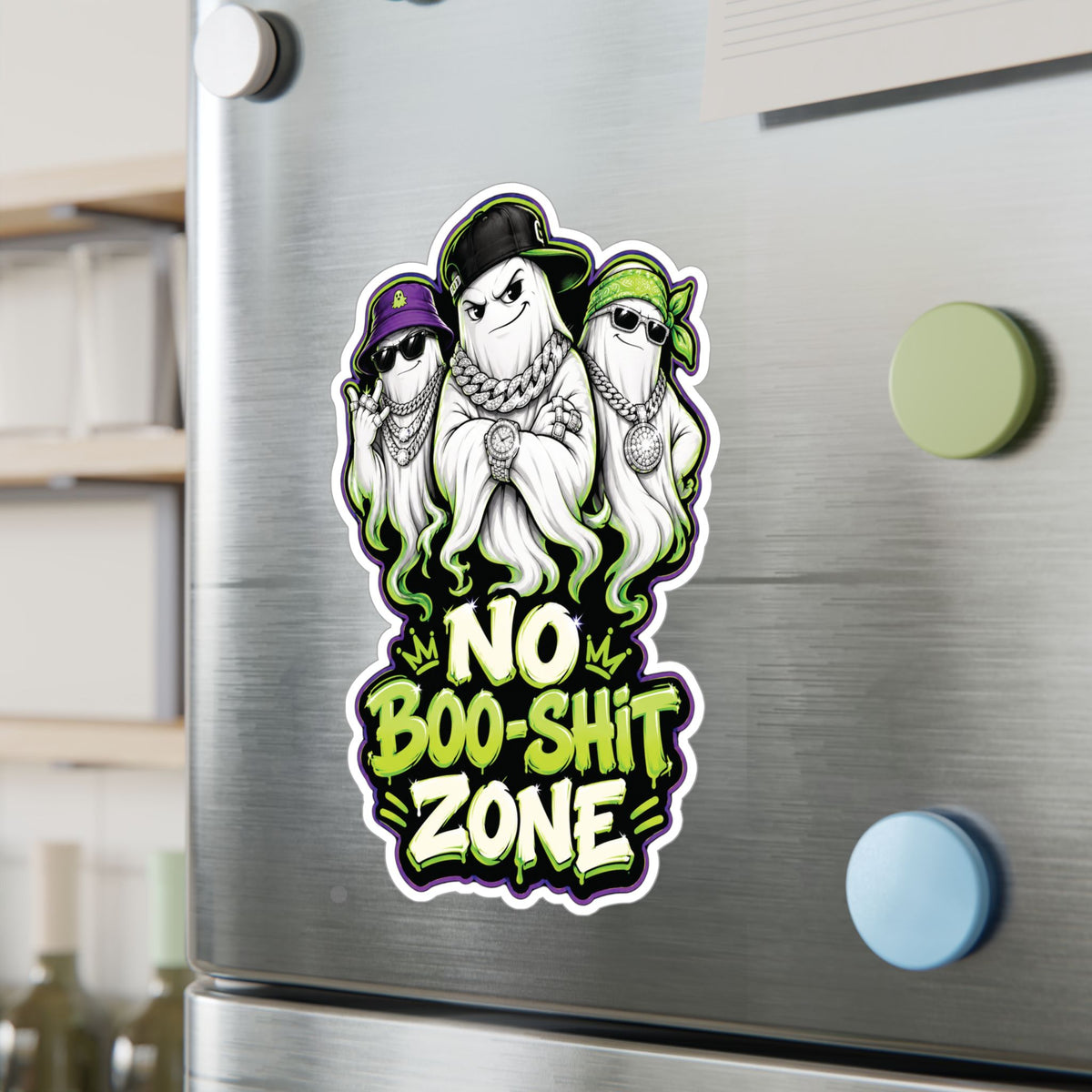 No Boo-Shit Zone Ghost Homiez Halloween Decal Sticker- Keep'n It Real