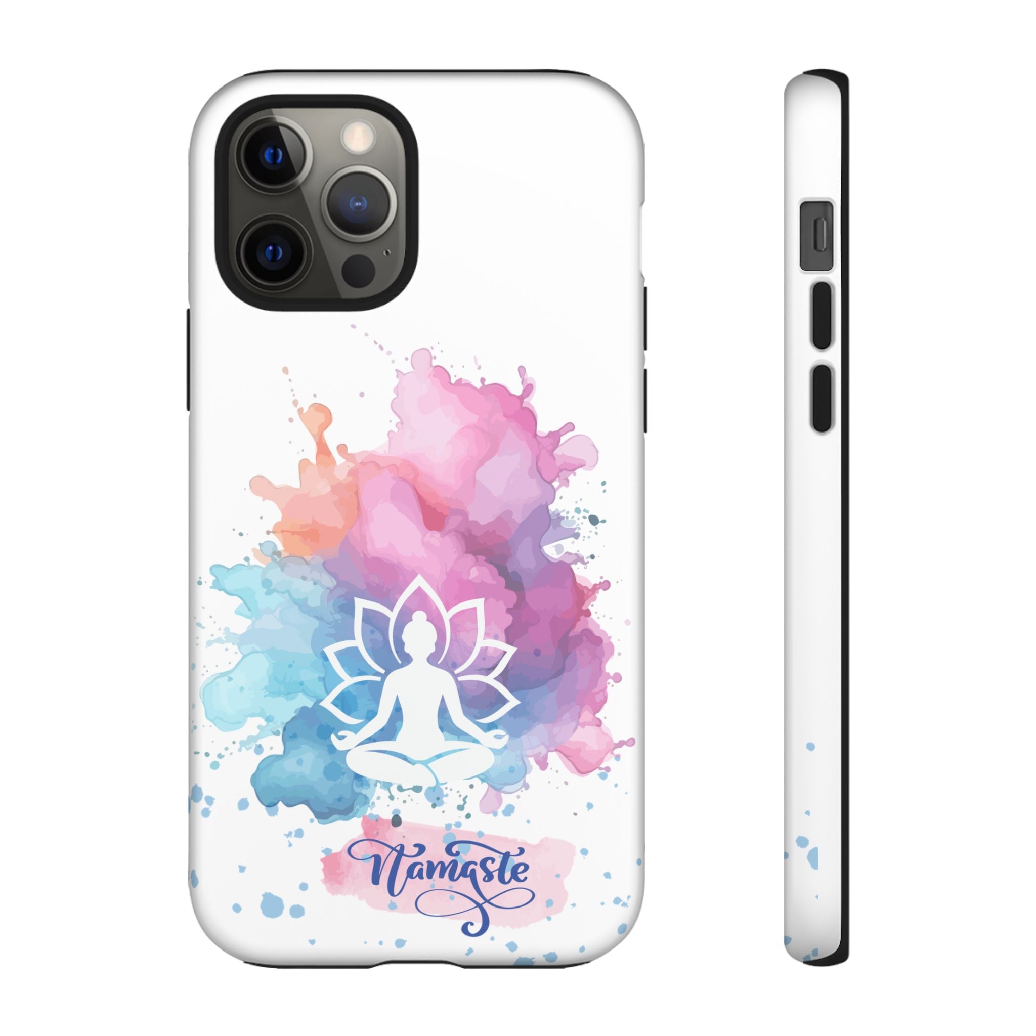 Yoga Namaste Phone Case - Watercolor Lotus Tough Case