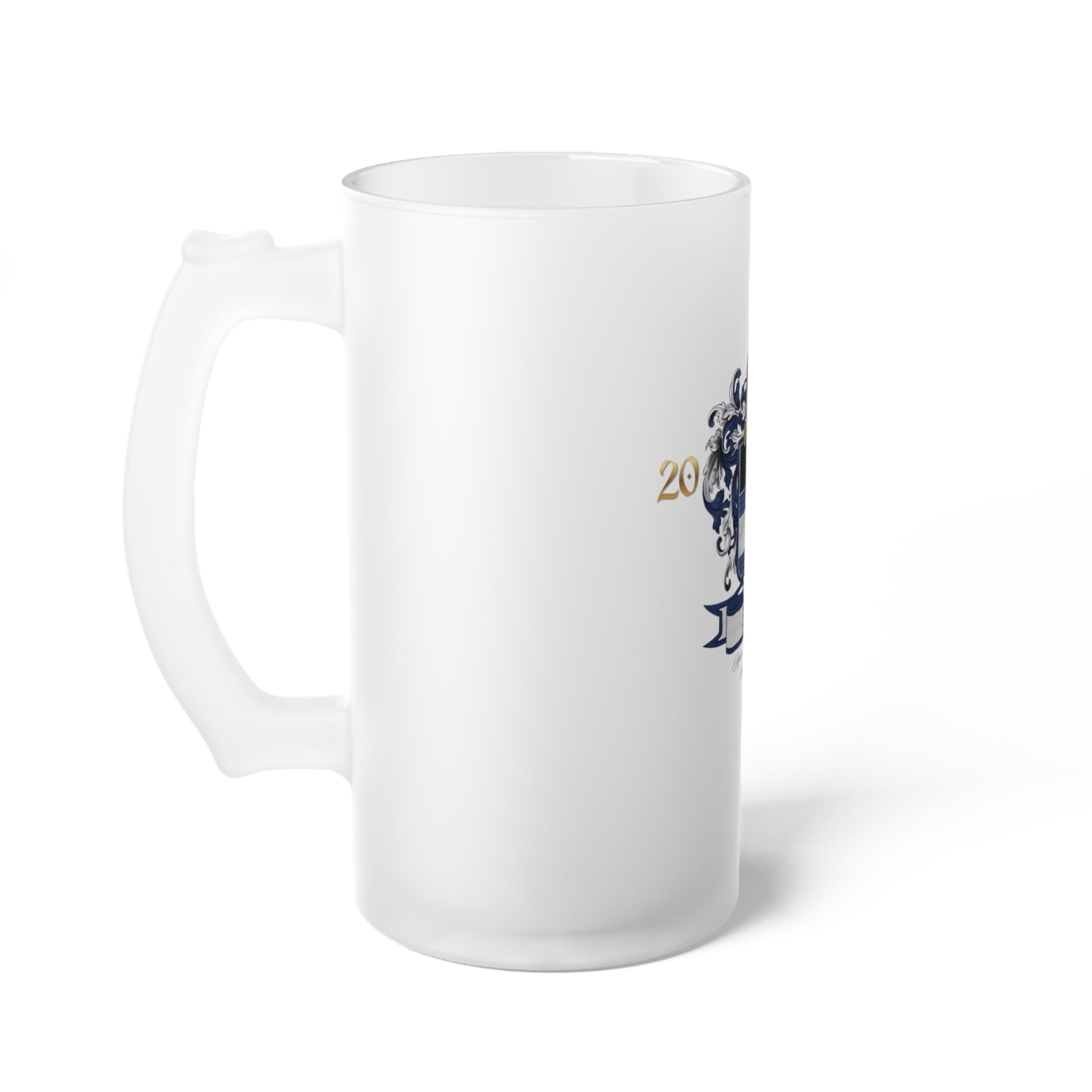 Anders Family Crest Frosted Glass Beer Mug (simple)