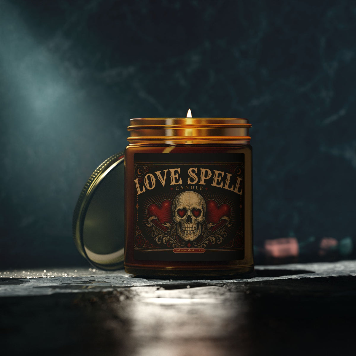 "Love Spell"  Halloween Candle — Coconut Apricot Wax (4oz/9oz)