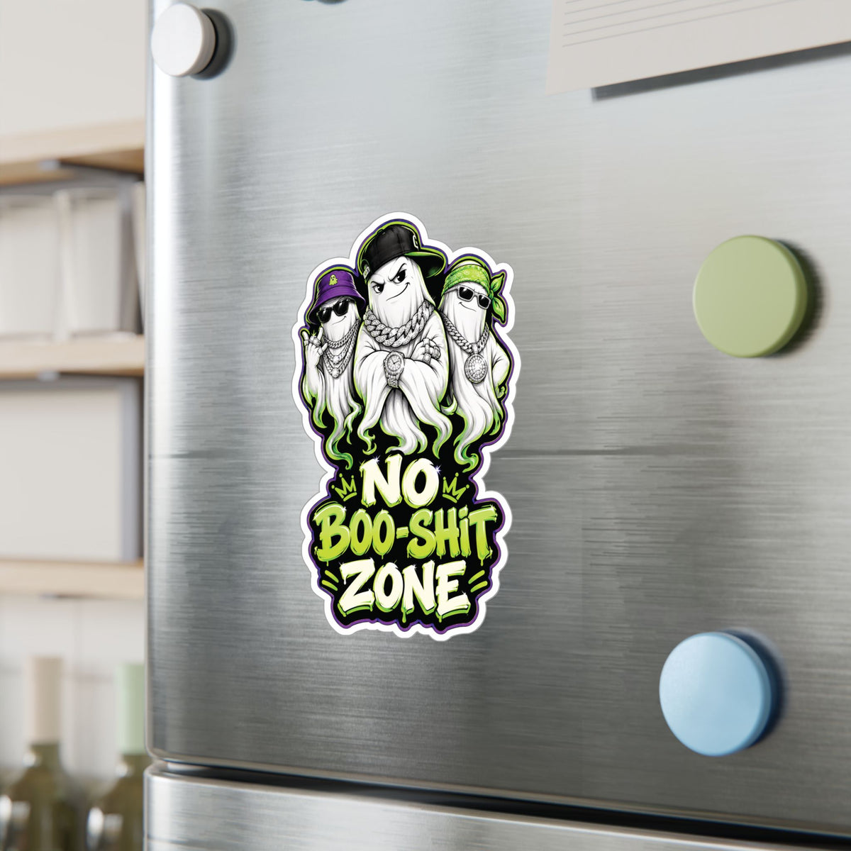 No Boo-Shit Zone Ghost Homiez Halloween Decal Sticker- Keep'n It Real