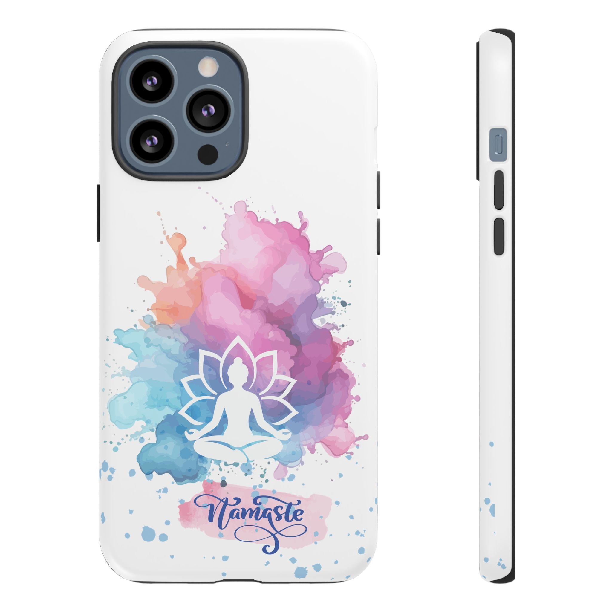 Yoga Namaste Phone Case - Watercolor Lotus Tough Case