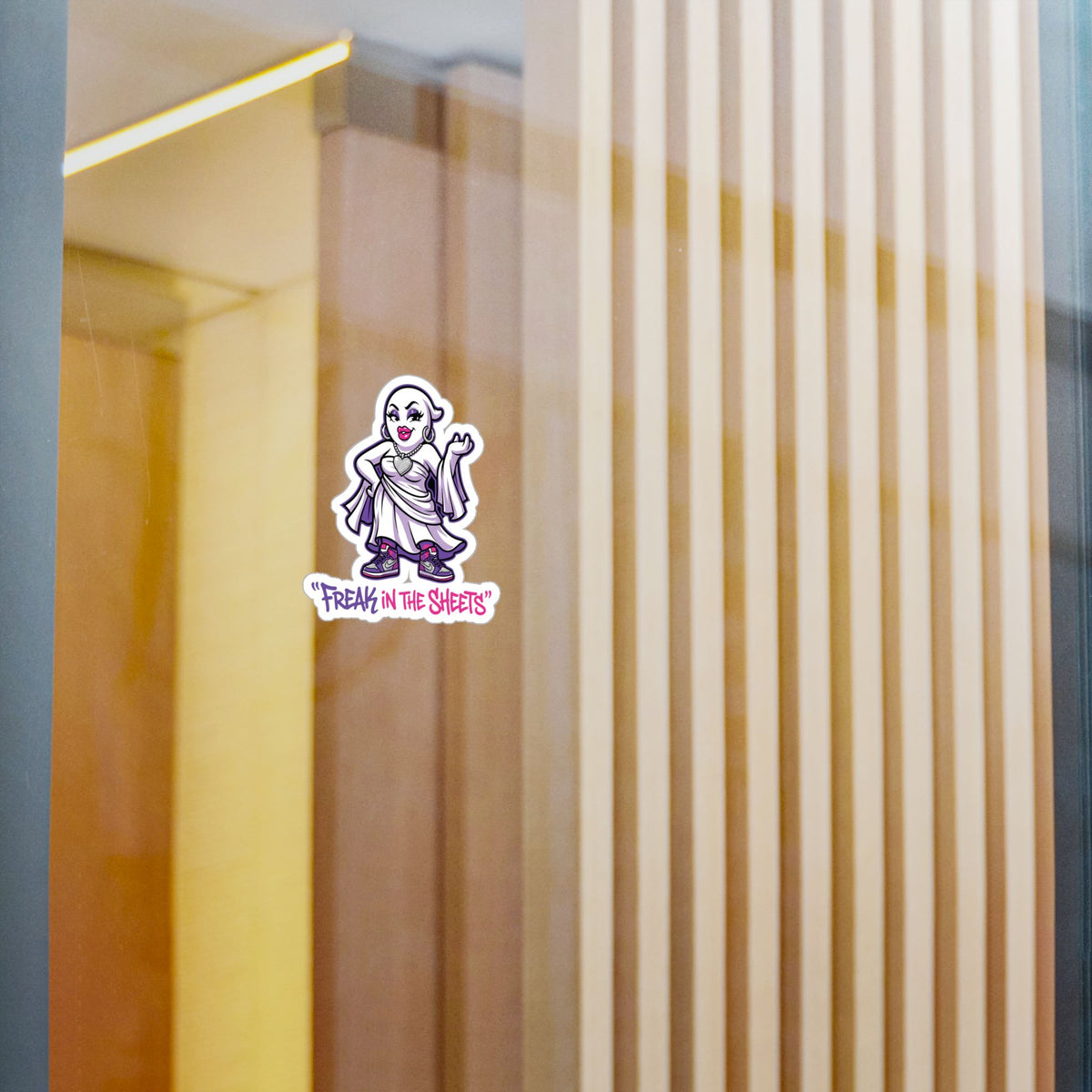 Freak In The Sheets Ghost Halloween Decal Sticker- Keep'n It Real