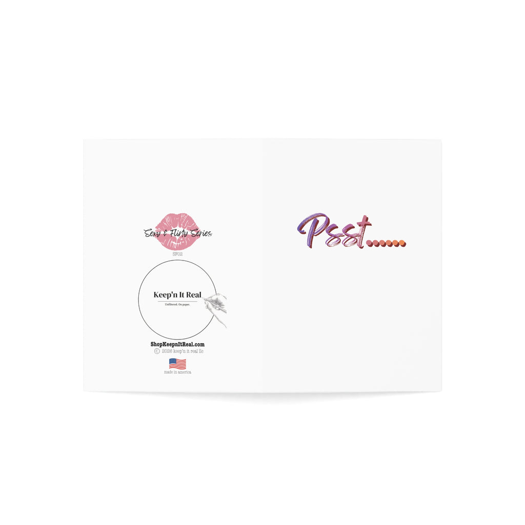 Psst... Greeting Card — Playful for Secrets, Love Notes & Everyday Messages (1/10/30/50 pack)