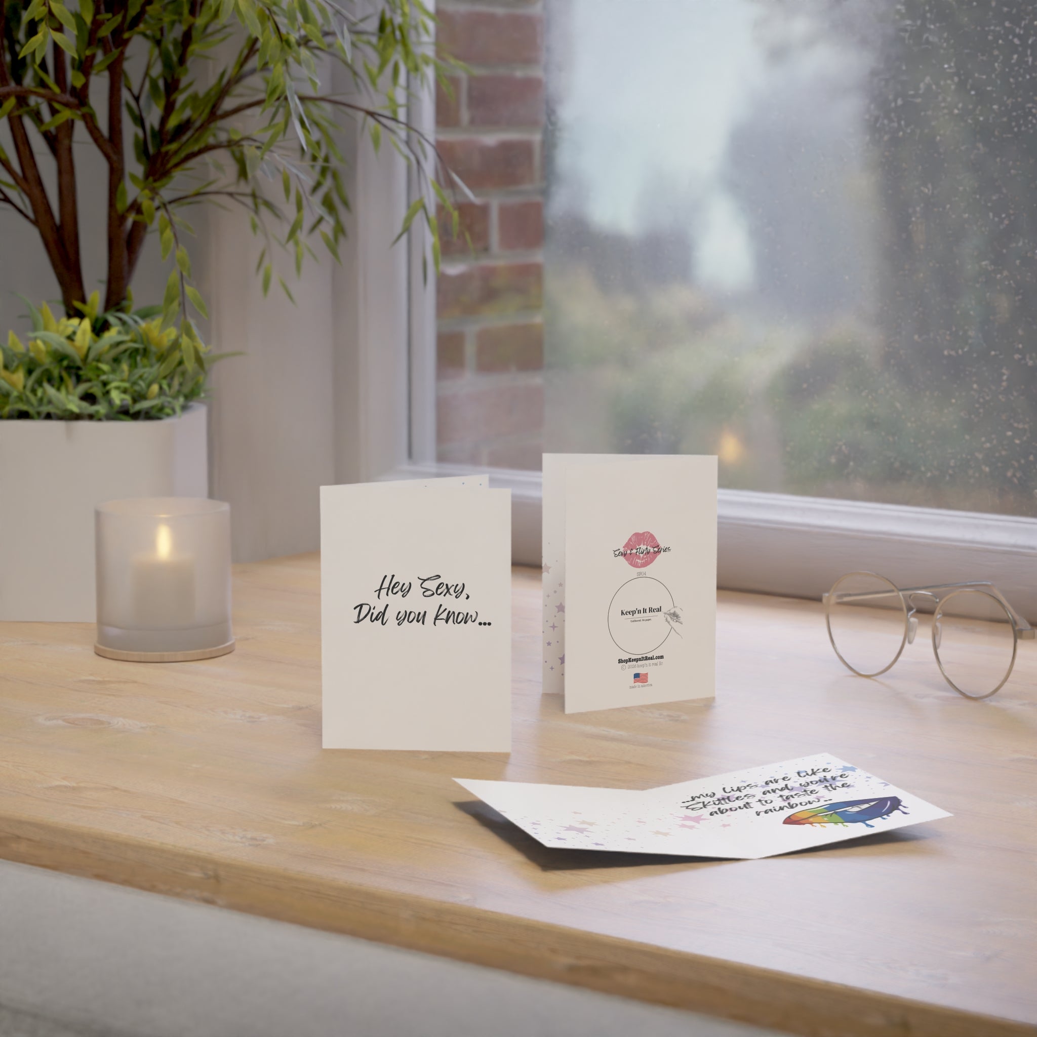 Greeting Card — "Hey Sexy, Did You Know..." Romantic Funny Note (Single or Bulk 1/10/30/50pcs)
