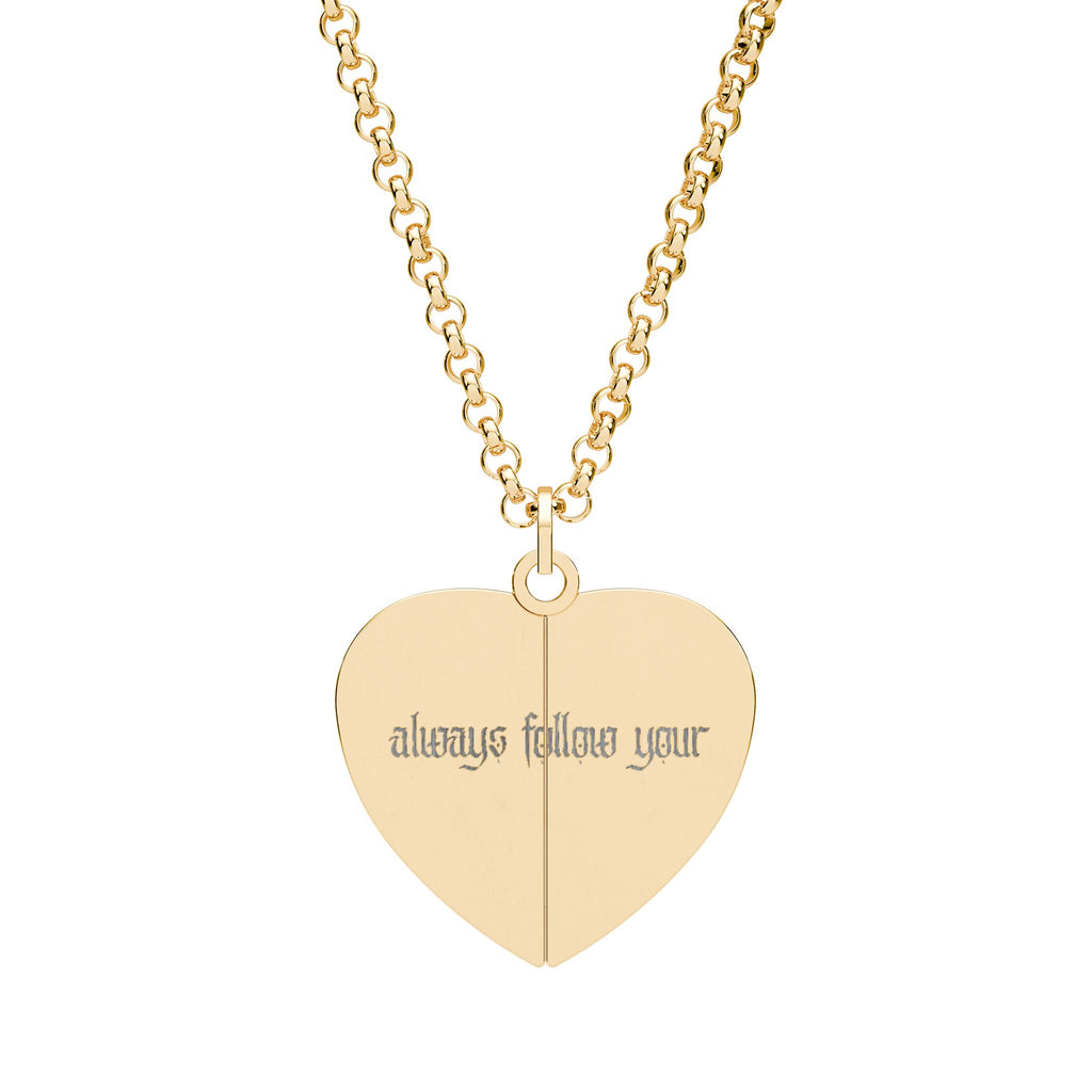 Engravable Hidden Message Heart Necklace — Secret Winged Locket with Personalized Engraving