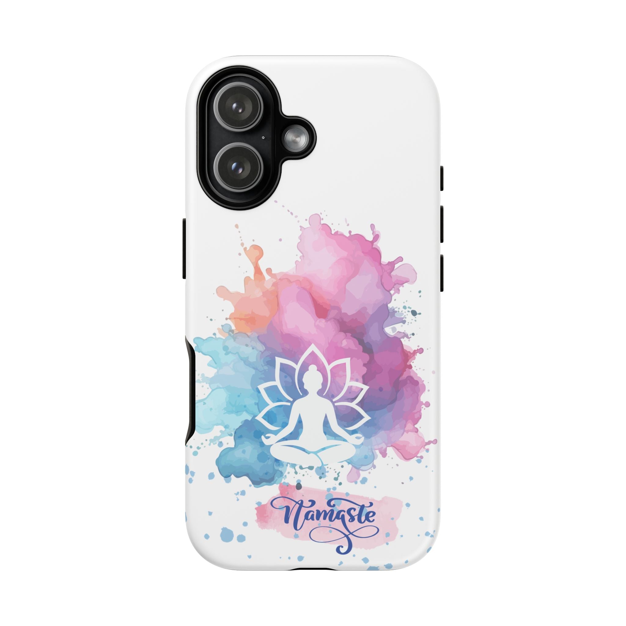 Yoga Namaste Phone Case - Watercolor Lotus Tough Case
