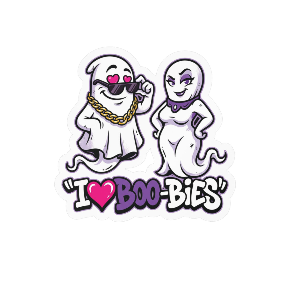 I💜Boo-bies Ghost Halloween Decal Sticker- Keep'n It Real