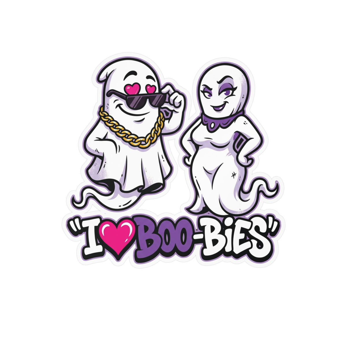I💜Boo-bies Ghost Halloween Decal Sticker- Keep'n It Real