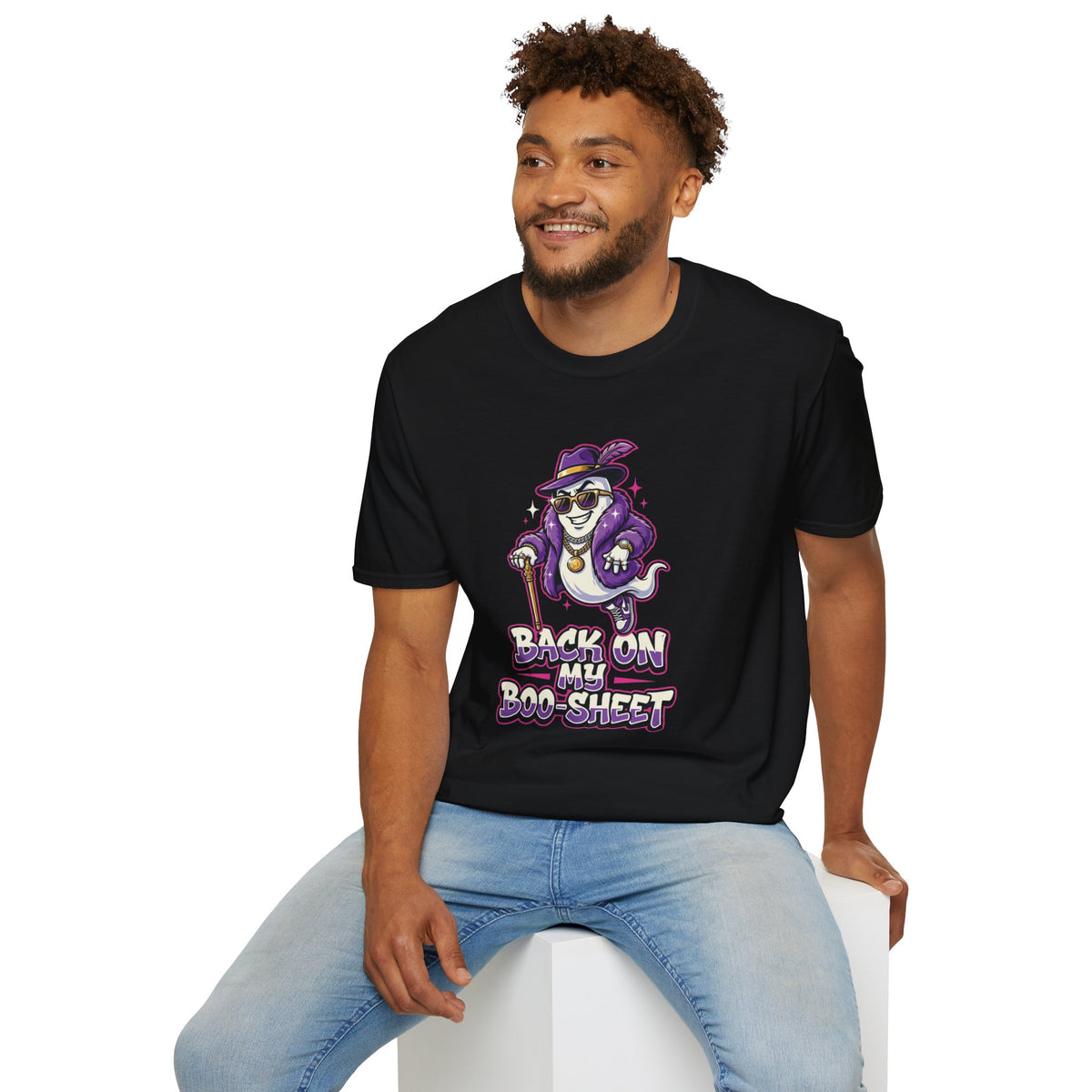 Back On My Boo-Sheet | Ghost P.I.M.P. Halloween Tee | Keep’n It Real