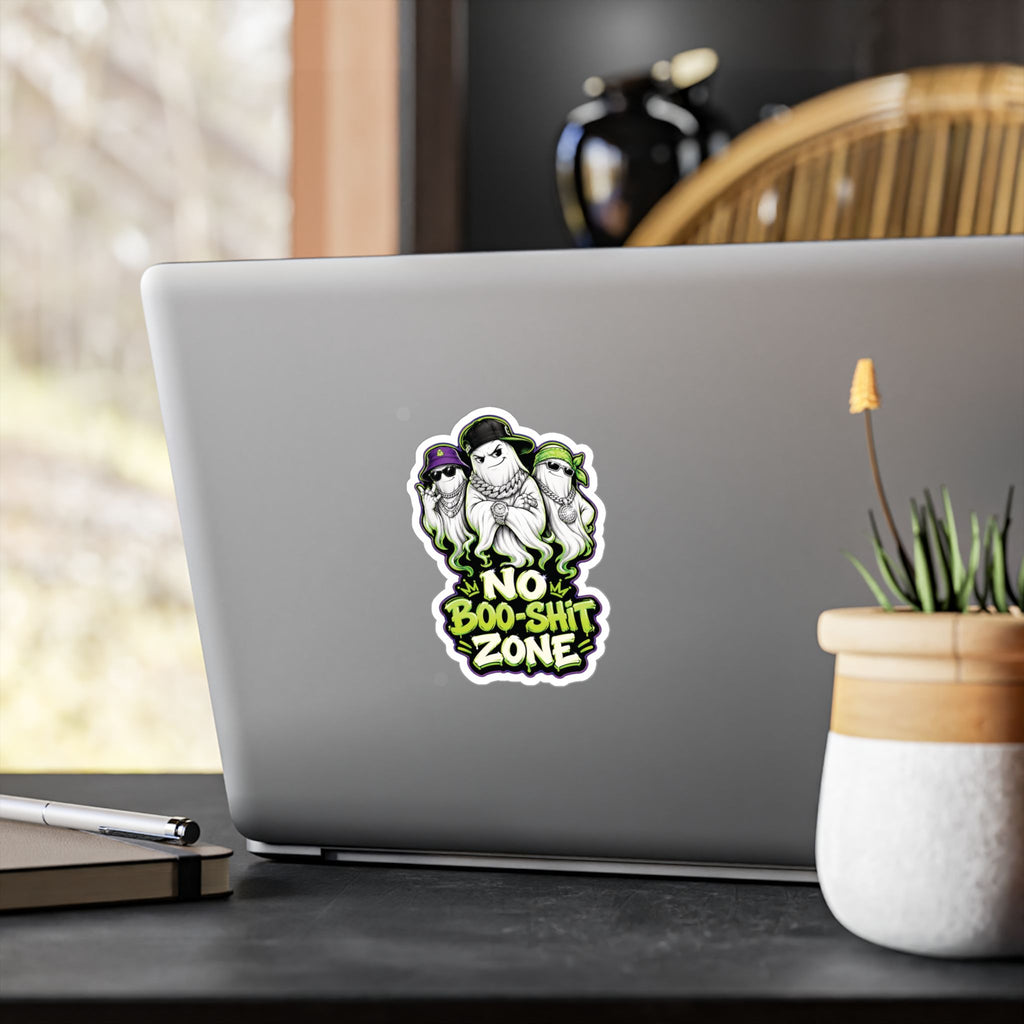 No Boo-Shit Zone Ghost Homiez Halloween Decal Sticker- Keep'n It Real