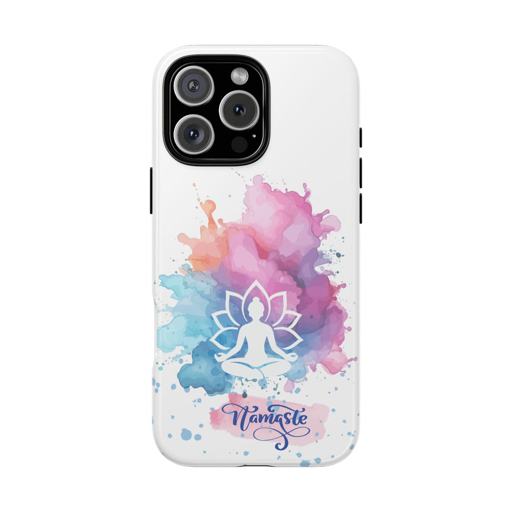 Yoga Namaste Phone Case - Watercolor Lotus Tough Case