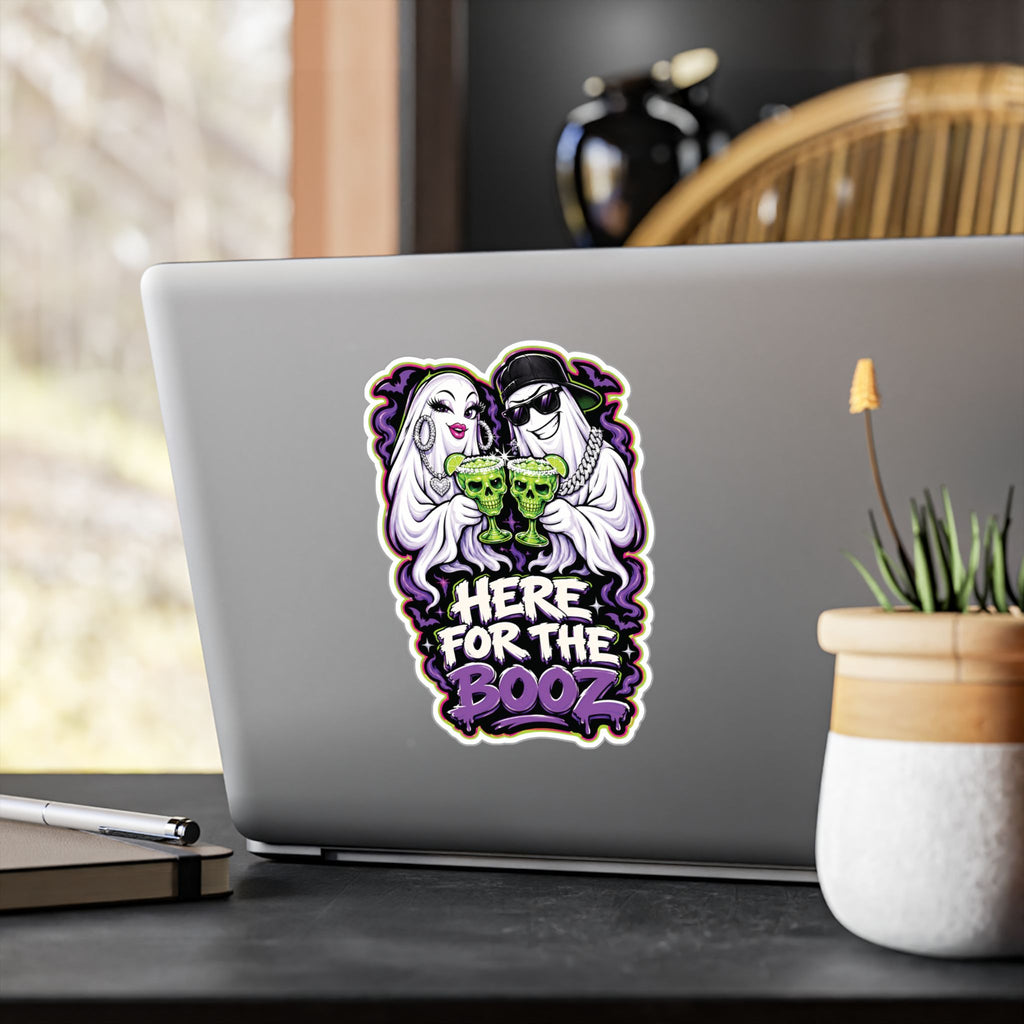 Here for the Booz Ghost 2 Halloween Decal Sticker- Keep'n It Real