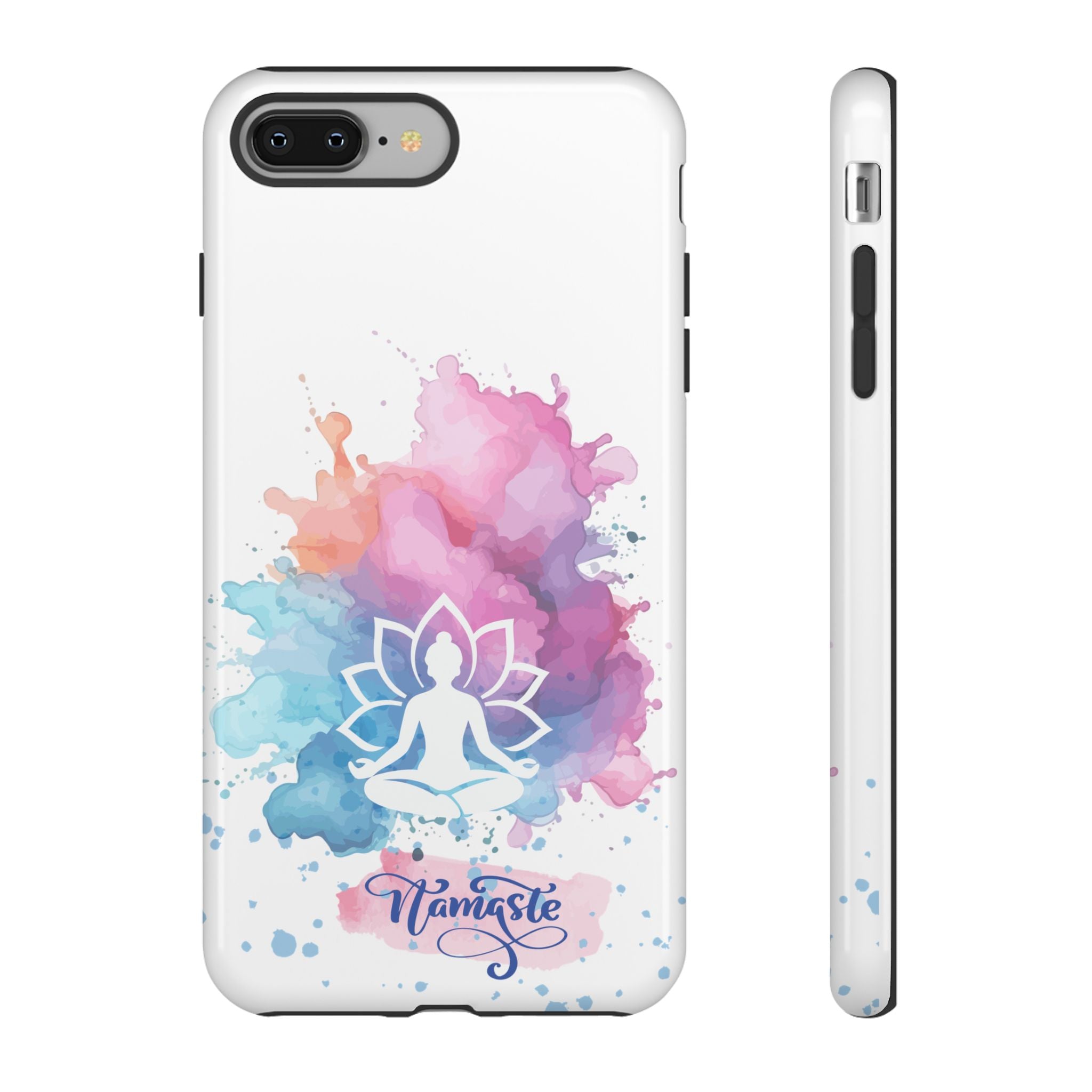 Yoga Namaste Phone Case - Watercolor Lotus Tough Case