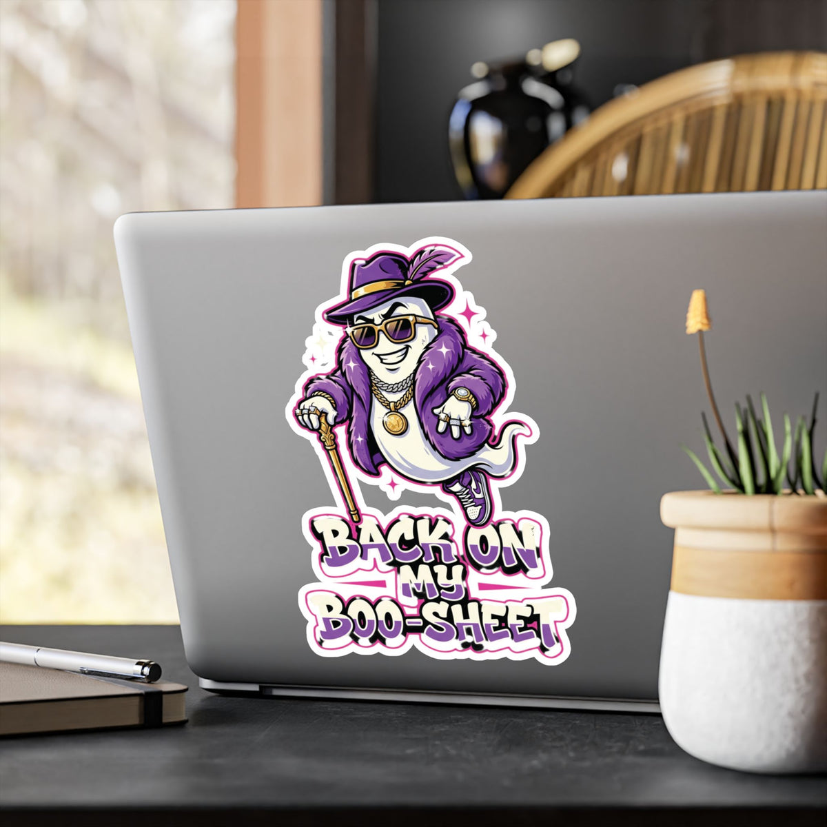 Back On My Boo-Sheet Ghost Halloween Decal Sticker- Keep'n It Real
