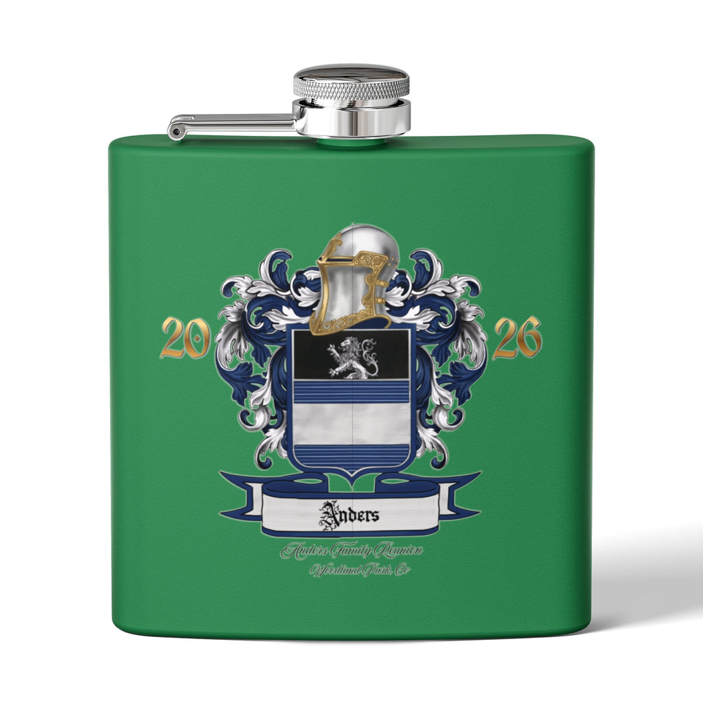 Anders Family Crest Stainless Steel Flask 6oz