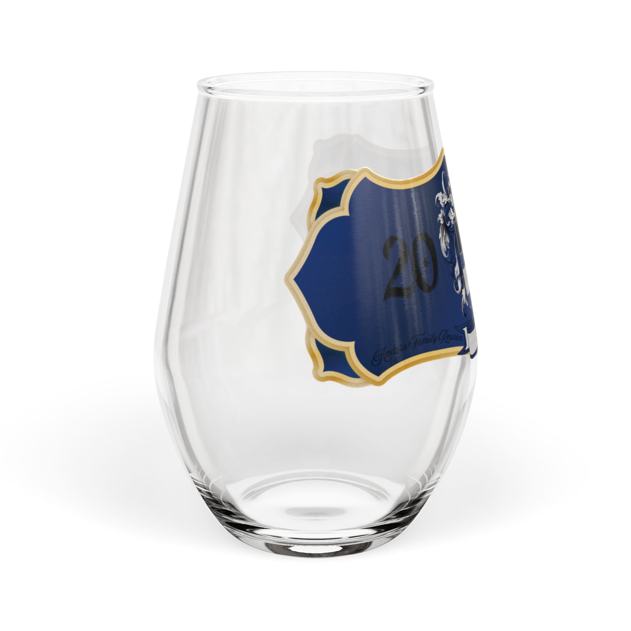 Anders Family Crest Stemless Wine Glass  11.75 oz