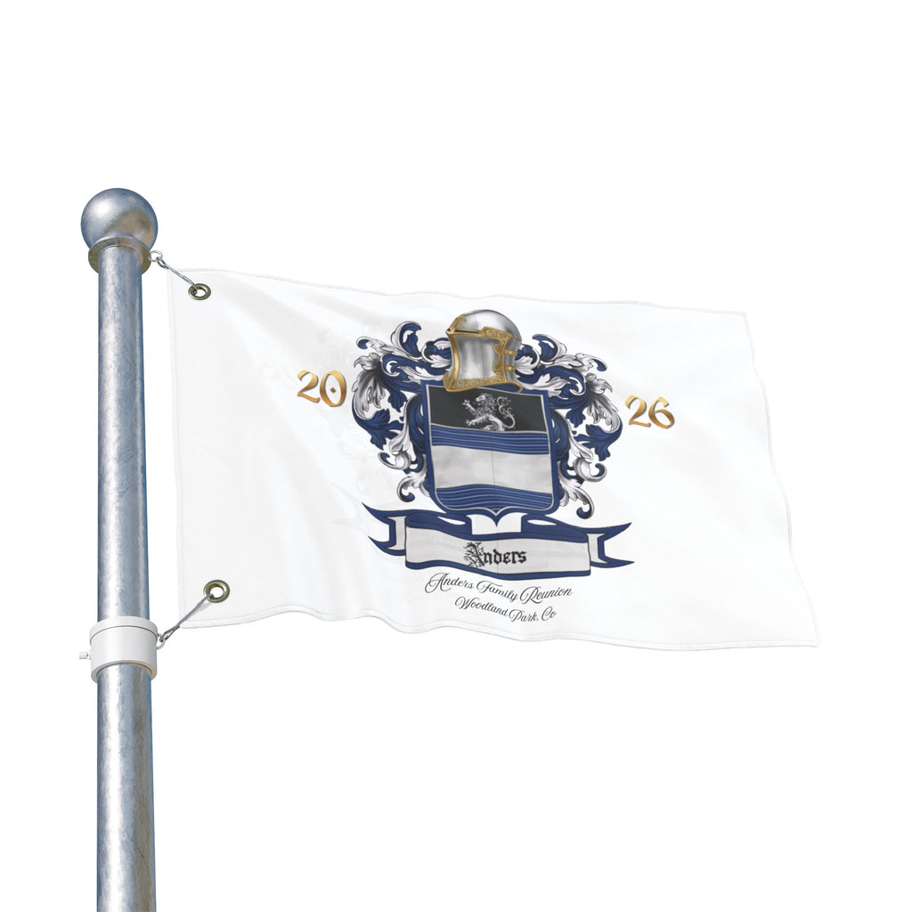 Anders Family Crest Flag — Reunion 2026 Double-Sided Garden Banner