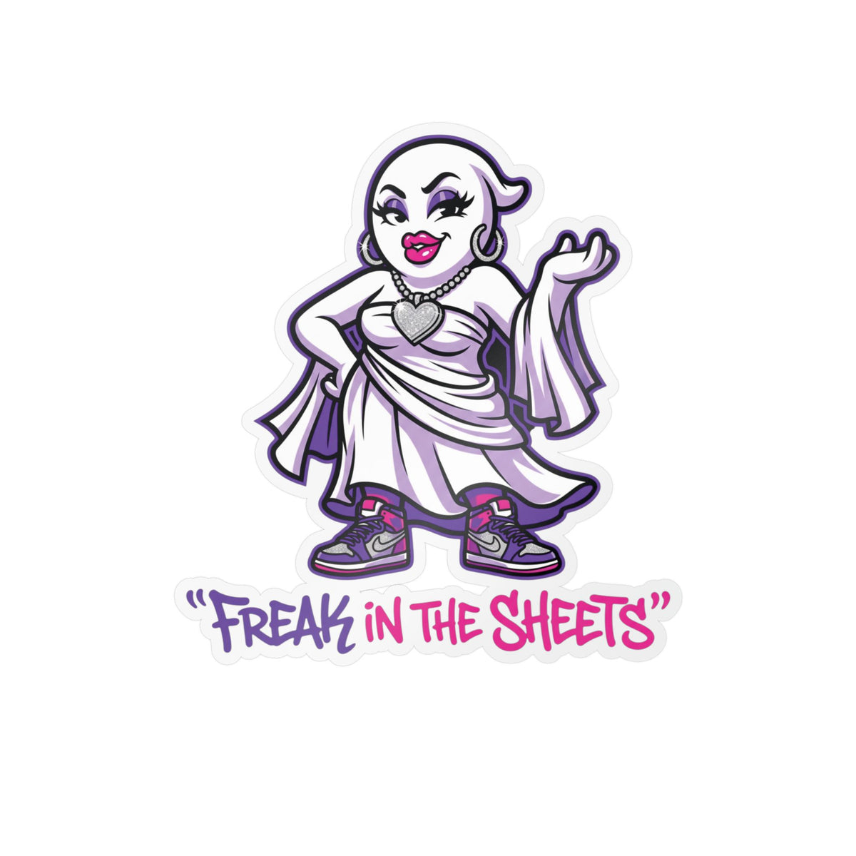 Freak In The Sheets Ghost Halloween Decal Sticker- Keep'n It Real