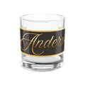 Personalized Black & Gold 10oz Rocks Glass — Custom Name Whiskey Tumbler