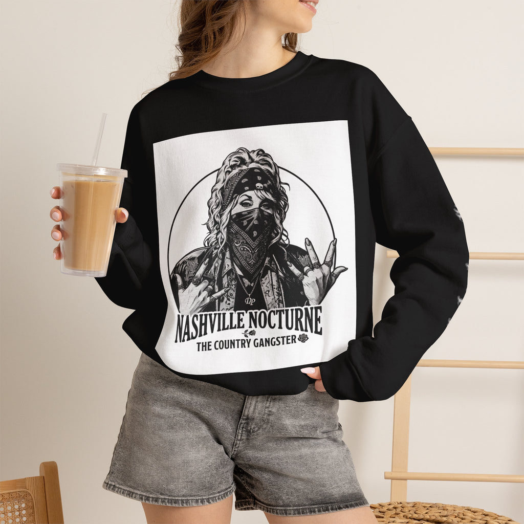 D.P. Nashville Nocturne Crewneck Sweatshirt — The Country Gangster Graphic Pullover