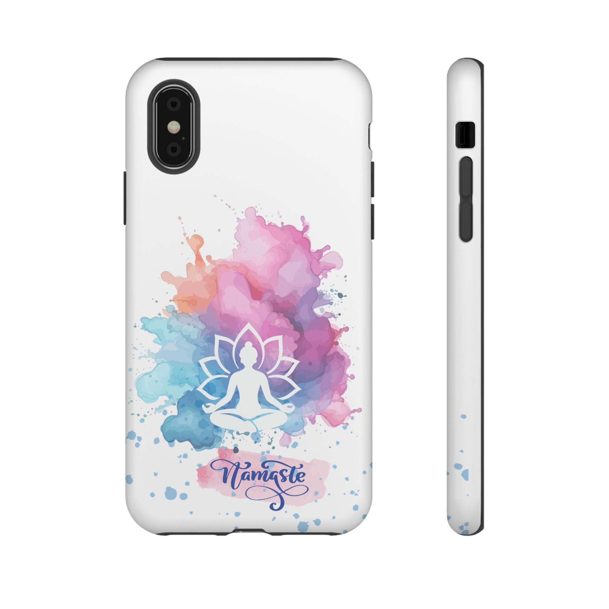 Yoga Namaste Phone Case - Watercolor Lotus Tough Case