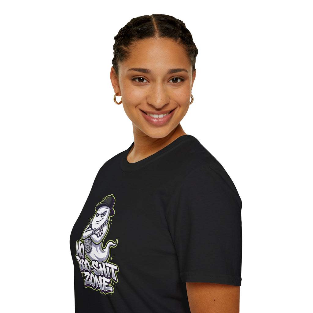 No Boo-Shit Zone | Iced-Out Ghost Halloween Tee | Keep’n It Real