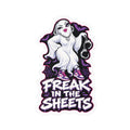 Freak In The Sheets Ghost With Handcuffs Halloween  Decal Sticker- Keep'n It Real