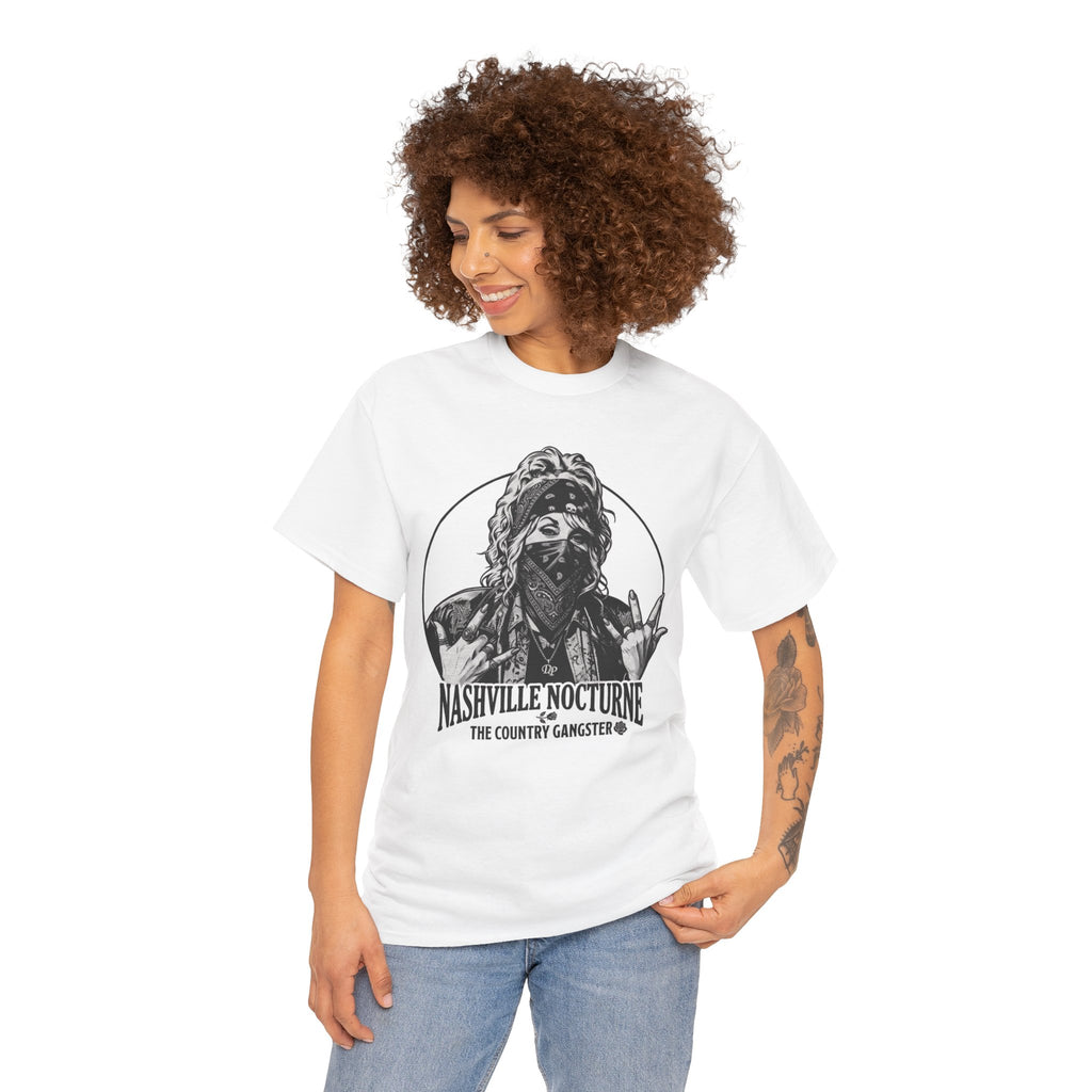 D.P. Collection Country Gangsta Hands Tee — "Nashville Nocturne" Graphic Shirt (Back: Gone But Not Forgotten)