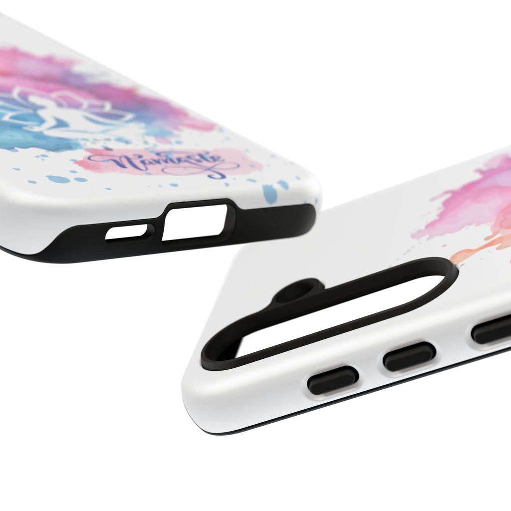 Yoga Namaste Phone Case - Watercolor Lotus Tough Case