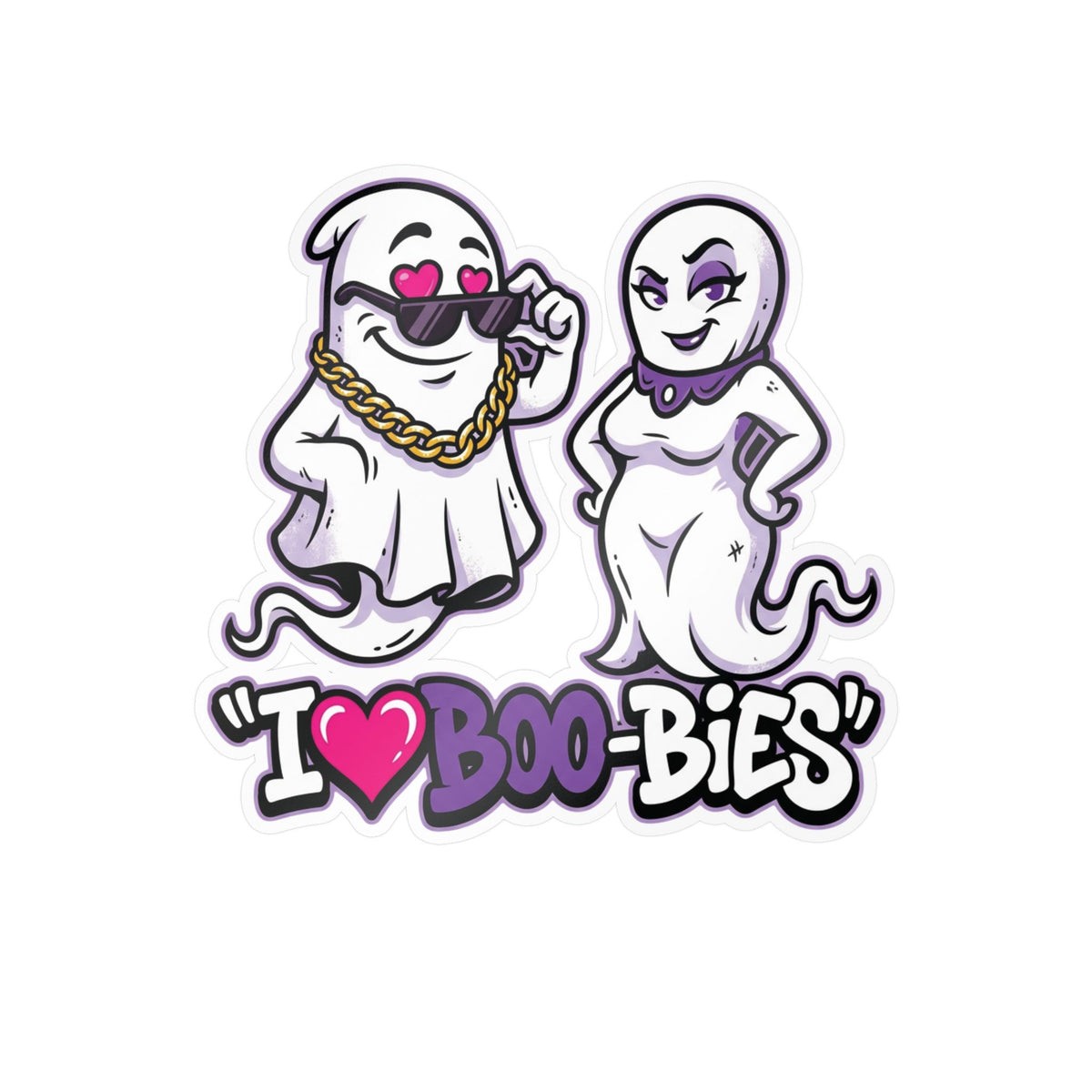 I💜Boo-bies Ghost Halloween Decal Sticker- Keep'n It Real
