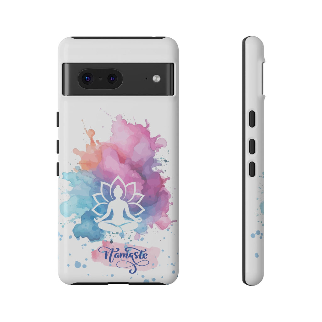 Yoga Namaste Phone Case - Watercolor Lotus Tough Case