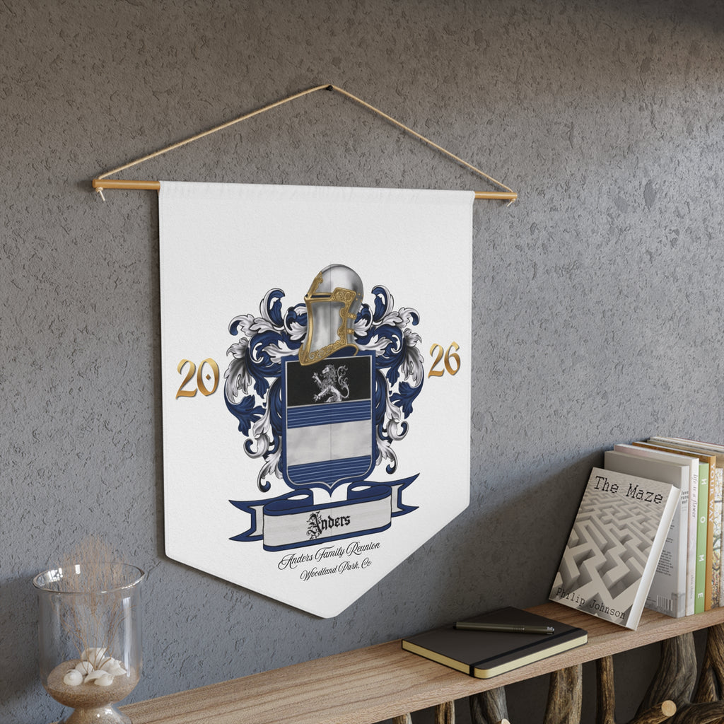 Anders Family Crest Pennant Banner —  2026 Heraldic Wall Flag