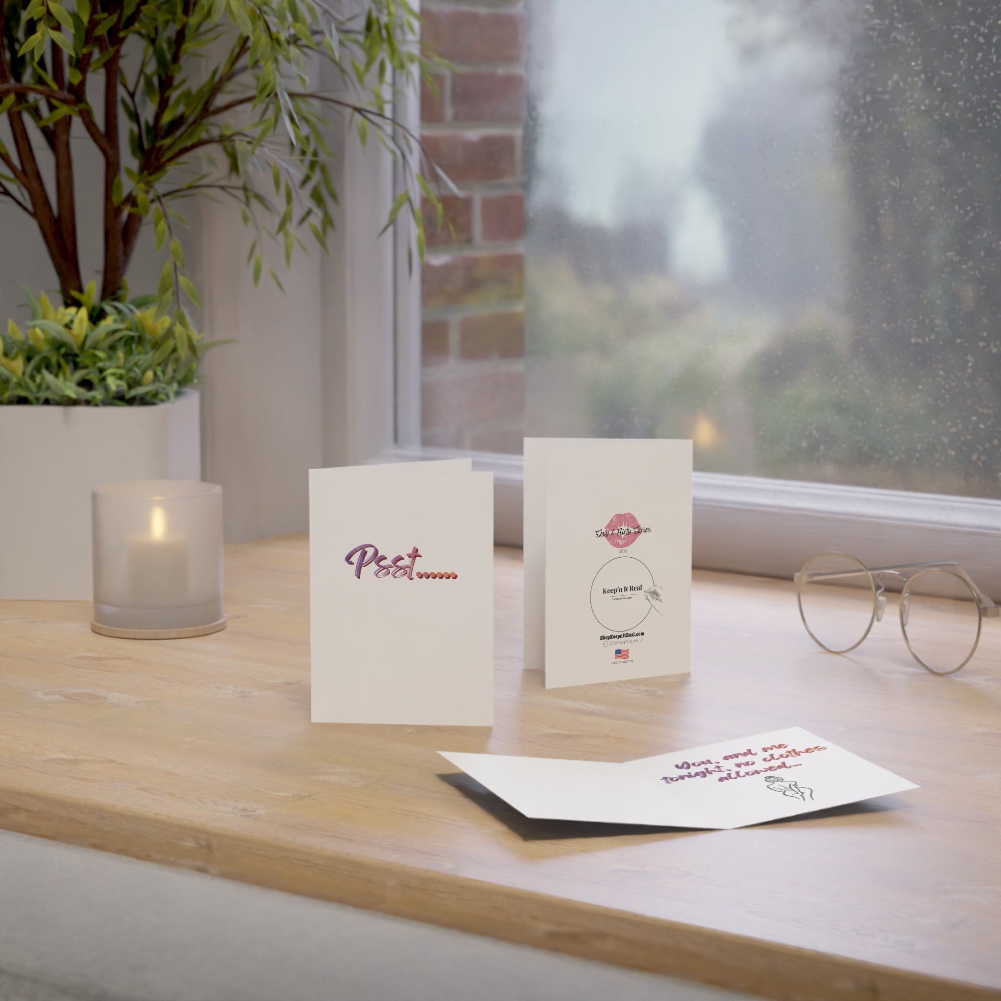 Psst... Greeting Card — Playful for Secrets, Love Notes & Everyday Messages (1/10/30/50 pack)