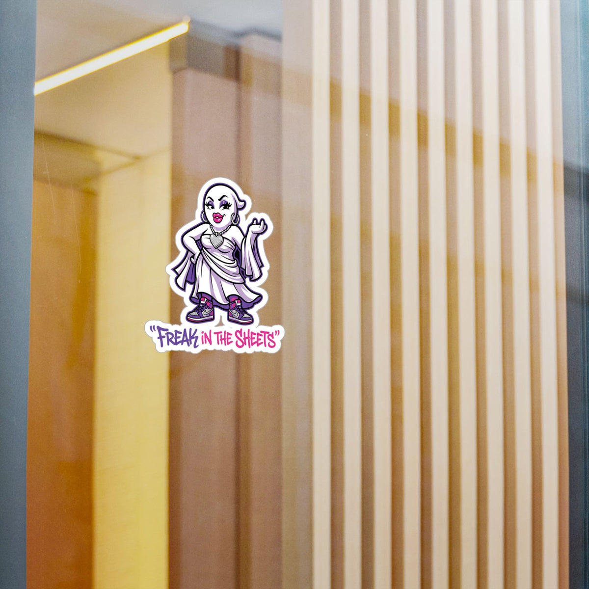 Freak In The Sheets Ghost Halloween Decal Sticker- Keep'n It Real