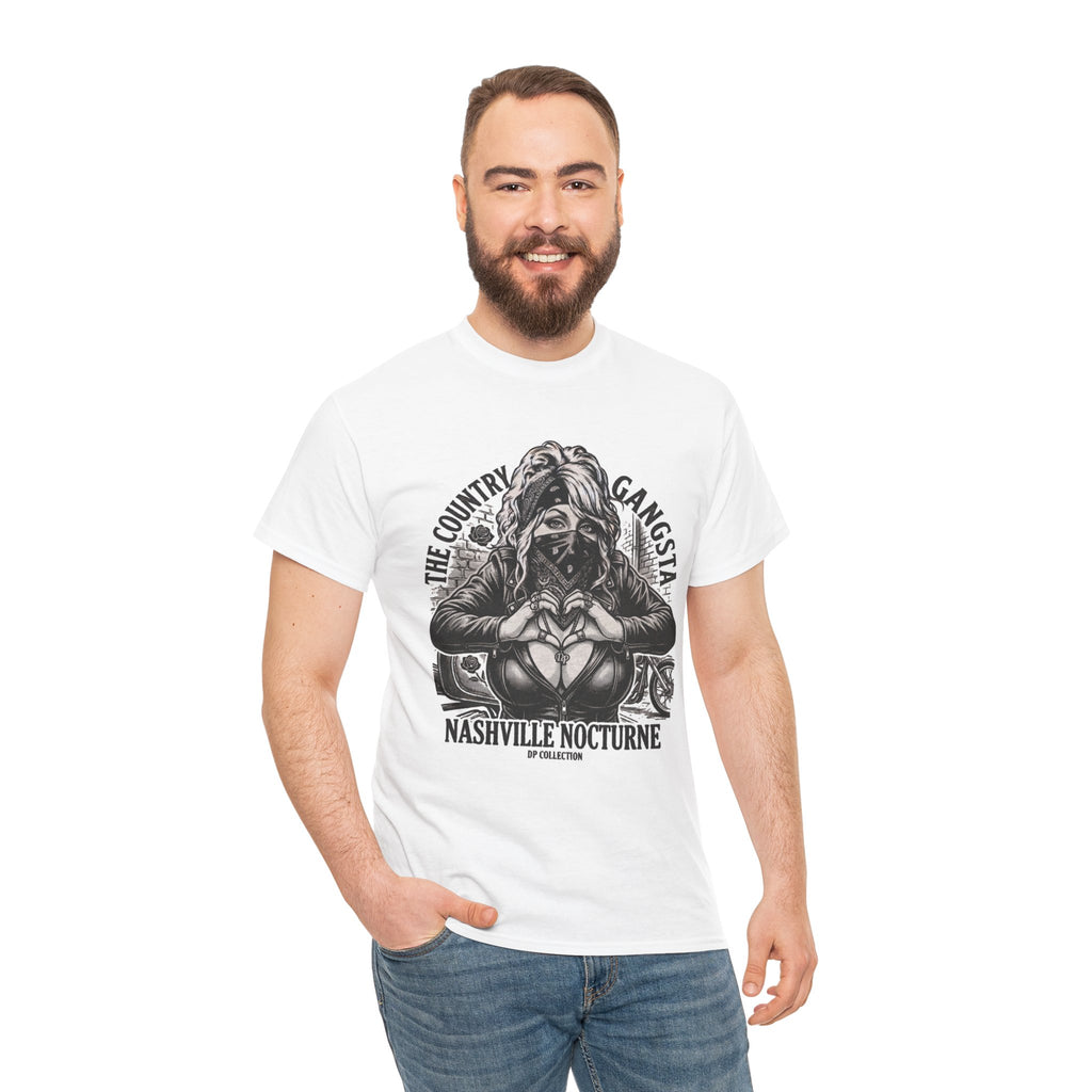 D.P.  Collection Country Gangsta Tee — "Nashville Nocturne" Graphic Shirt (Back: Gone But Not Forgotten)