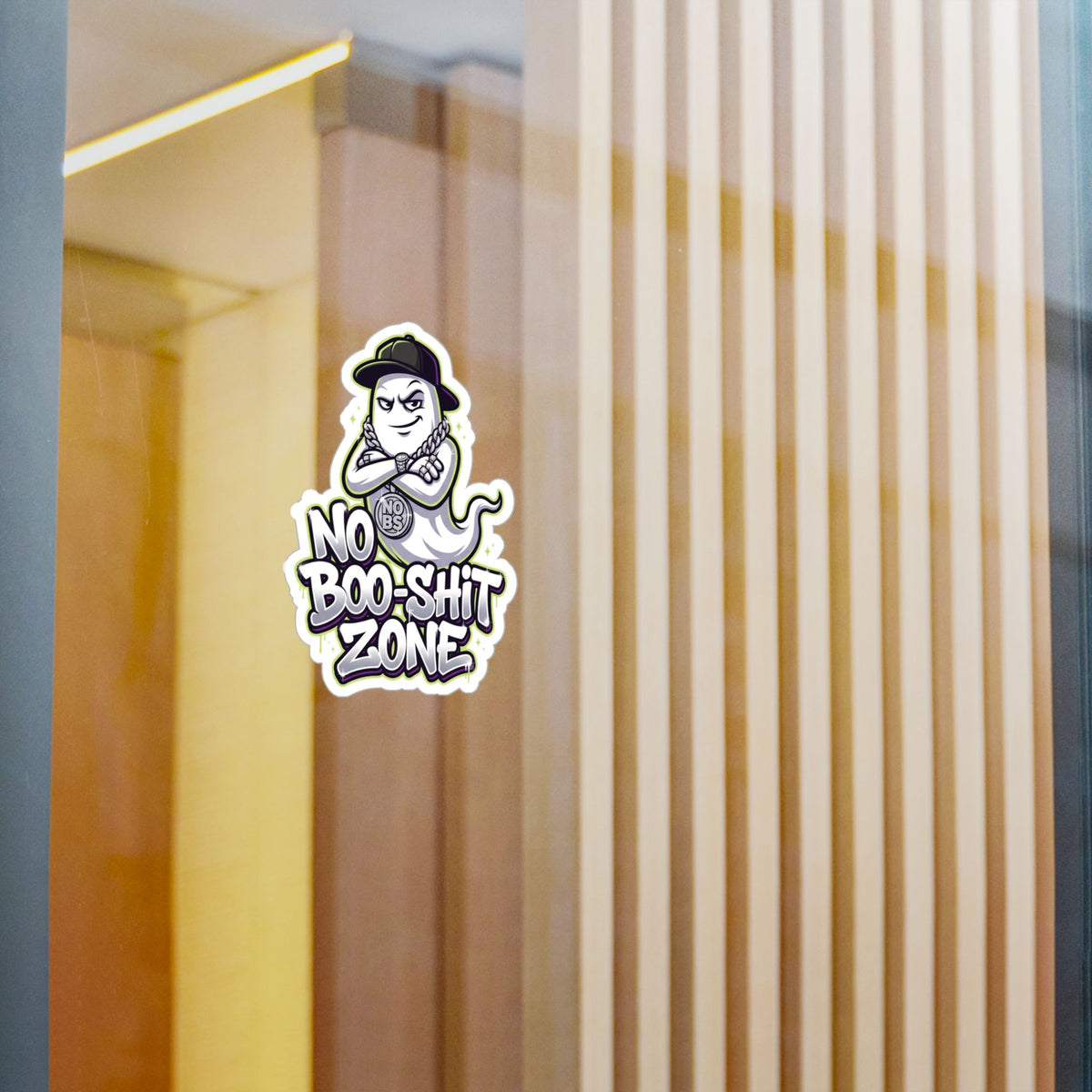 No Boo-Shit Zone Ghost Halloween Decal Sticker- Keep'n It Real