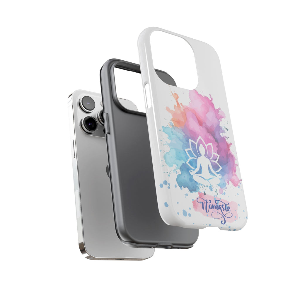 Yoga Namaste Phone Case - Watercolor Lotus Tough Case