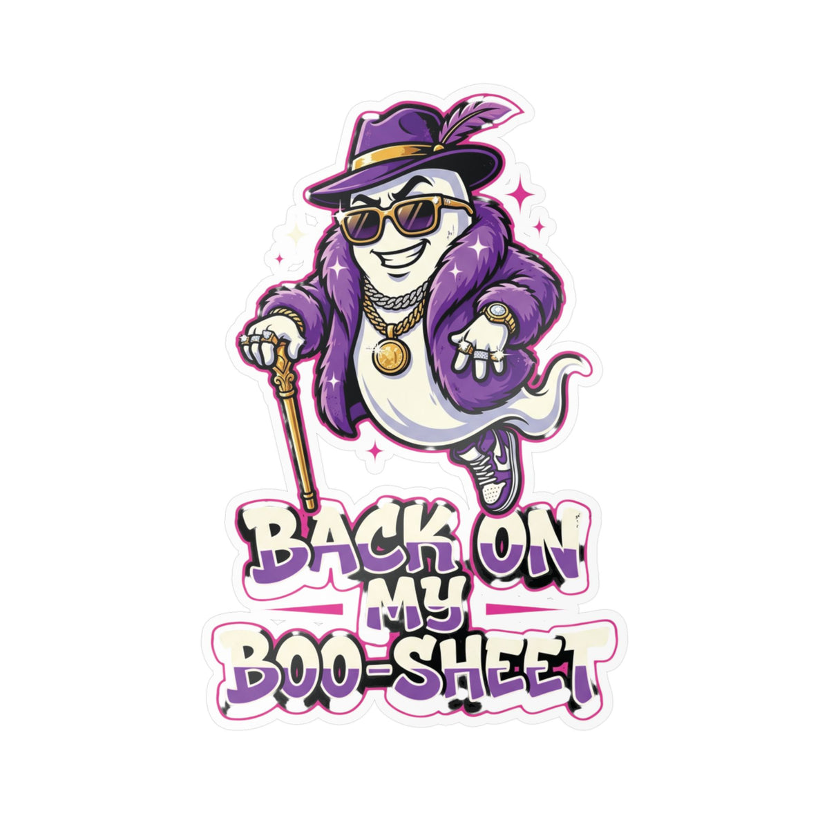 Back On My Boo-Sheet Ghost Halloween Decal Sticker- Keep'n It Real