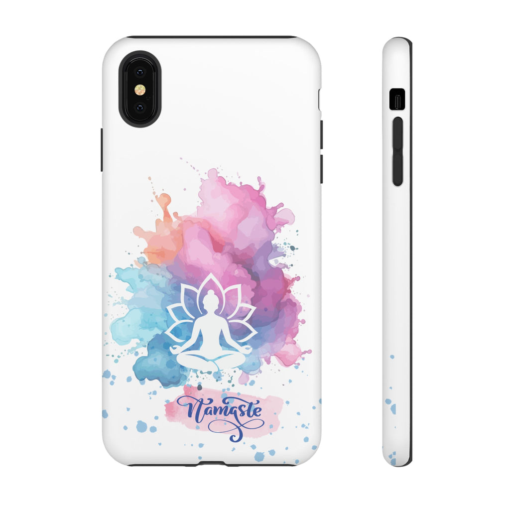Yoga Namaste Phone Case - Watercolor Lotus Tough Case