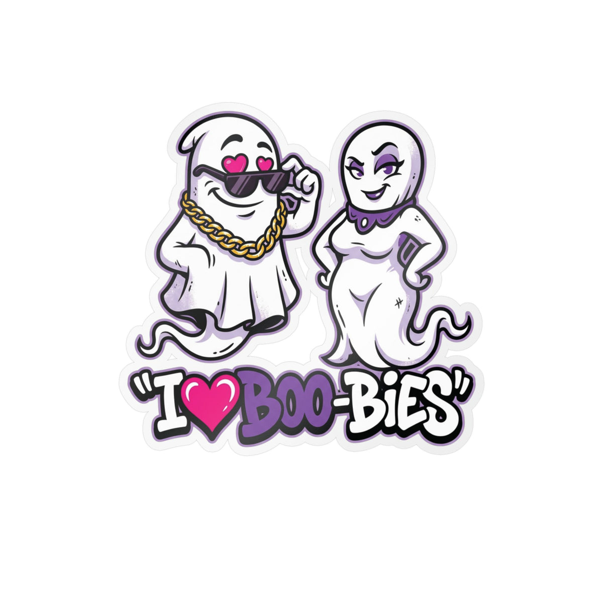 I💜Boo-bies Ghost Halloween Decal Sticker- Keep'n It Real